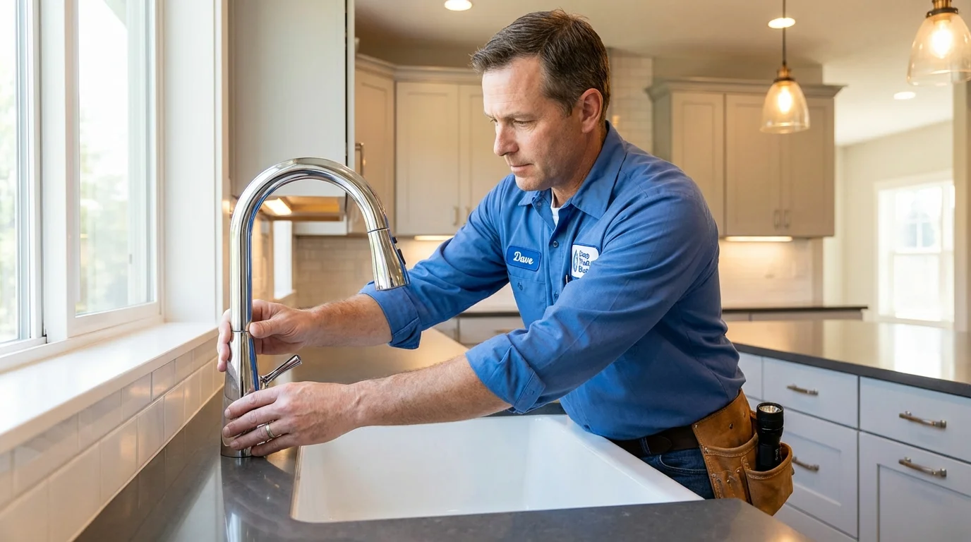 Kitchen faucet installation by Johns Plumbing LLC in Ringgold